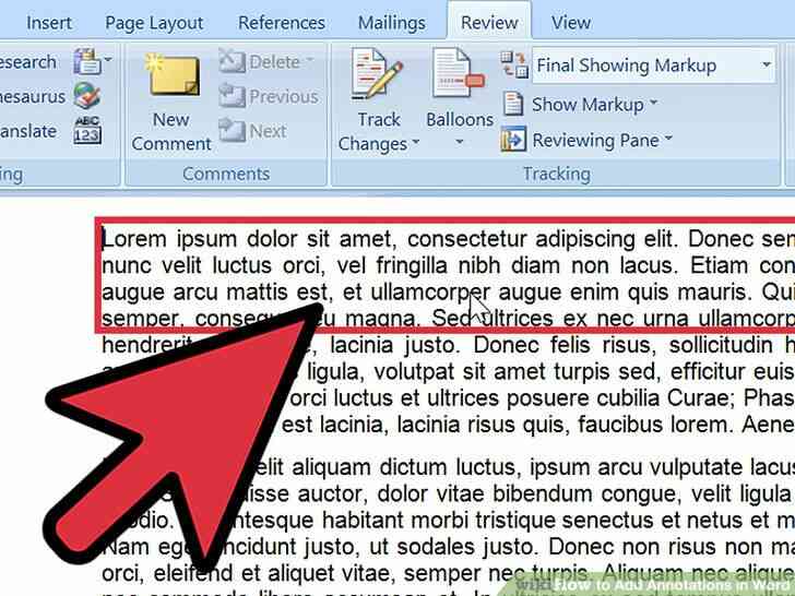Image intitulée Ajouter des Annotations dans Word Étape 5